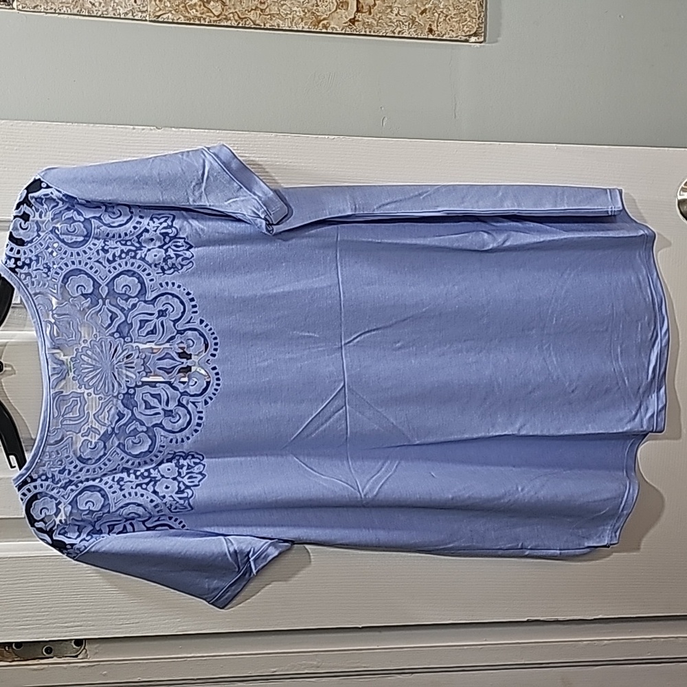 Blue Burnout Tee - Picture 5 of 9